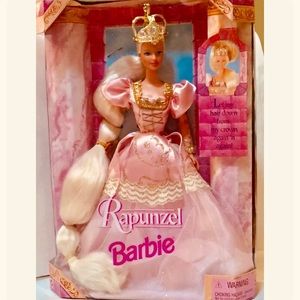 RAPUNZEL Barbie with Platinum Blond Hair And Bob Mackie Closed Mouth Face!